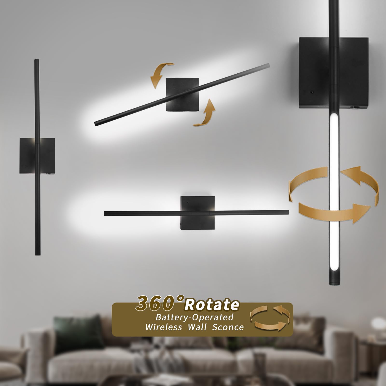 Lonruis wall sconce USB-C charging port enables easy power top-up