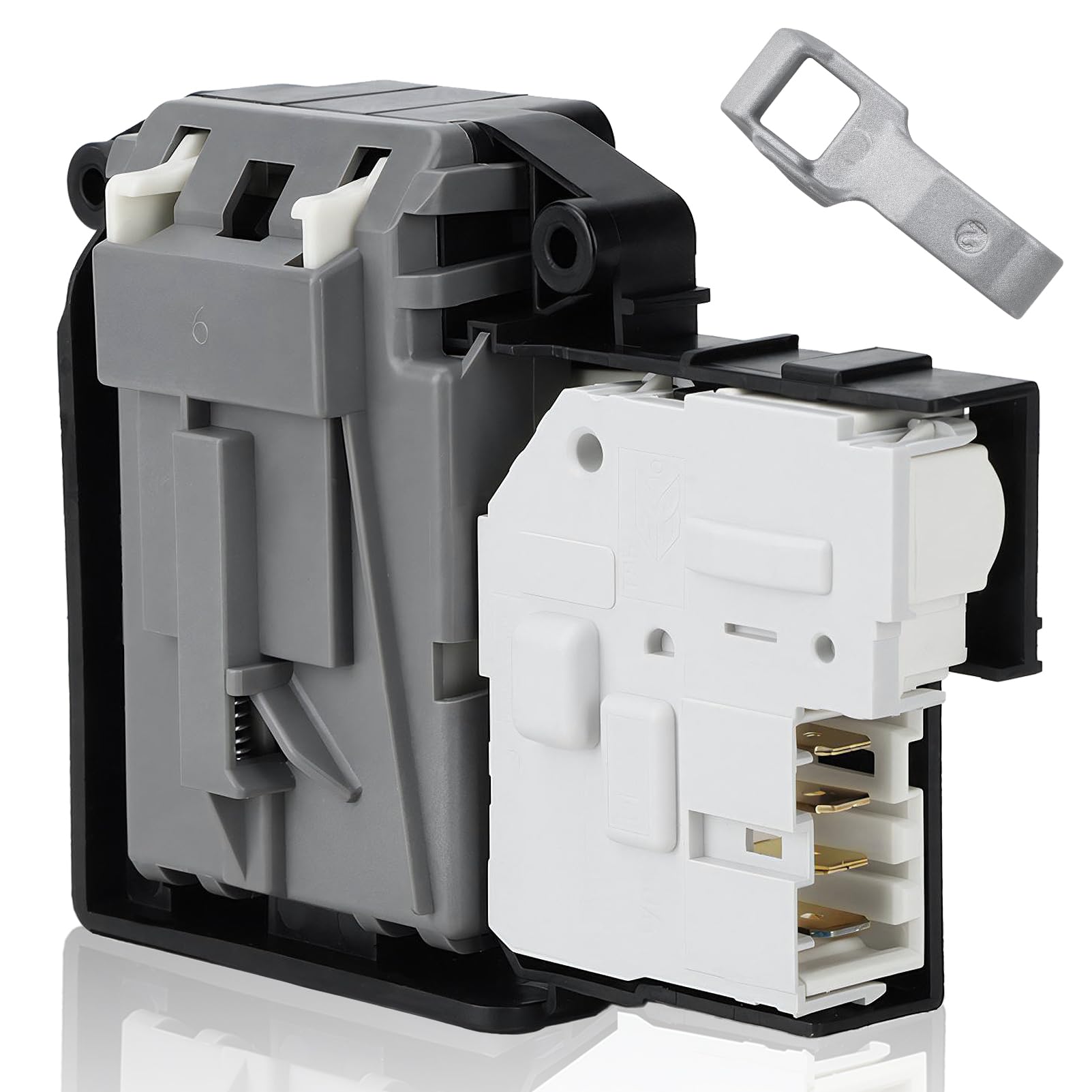 Lonsda EBF61315802 door lock switch closeup for LG front-load repair