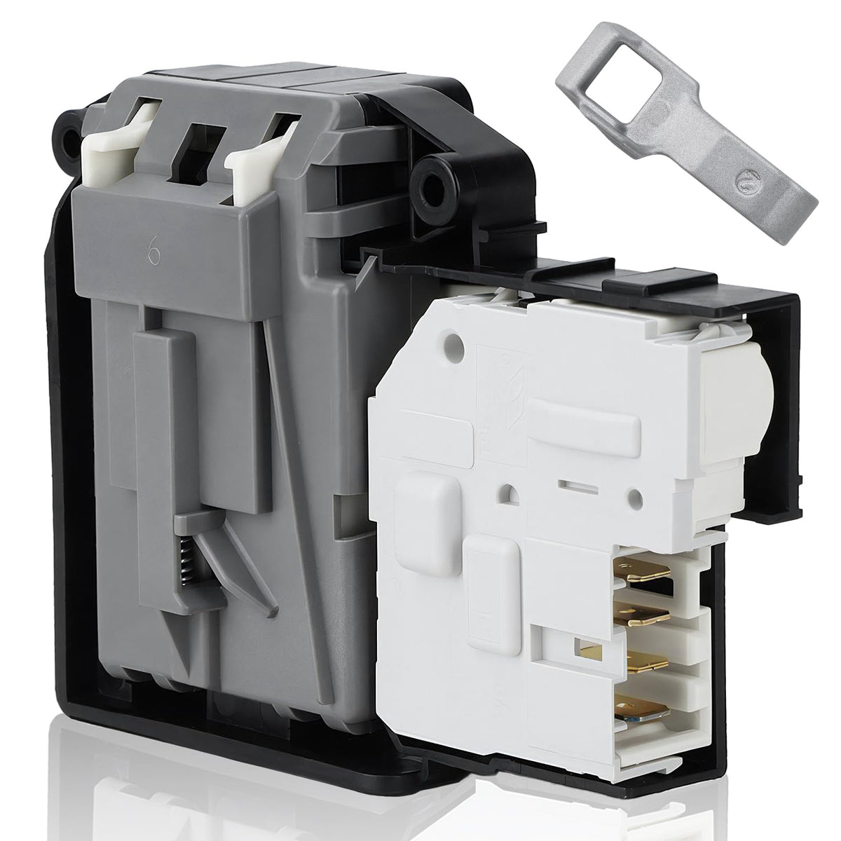 Lonsda EBF61315802 door lock switch closeup for LG front-load repair