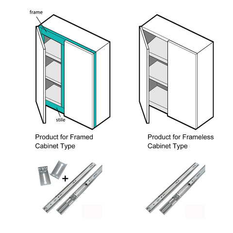 LONTAN side-mount drawer slide with ball bearings for smooth operation
