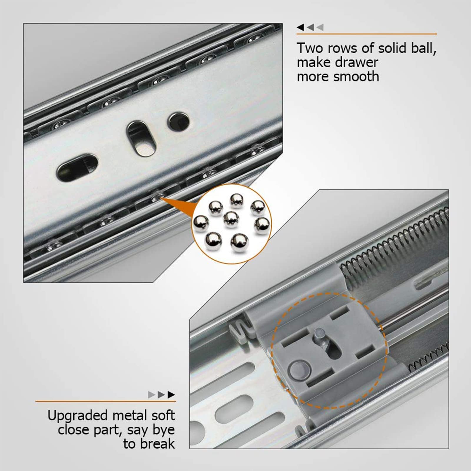 LONTAN ball-bearing drawer slides ensure smooth operation