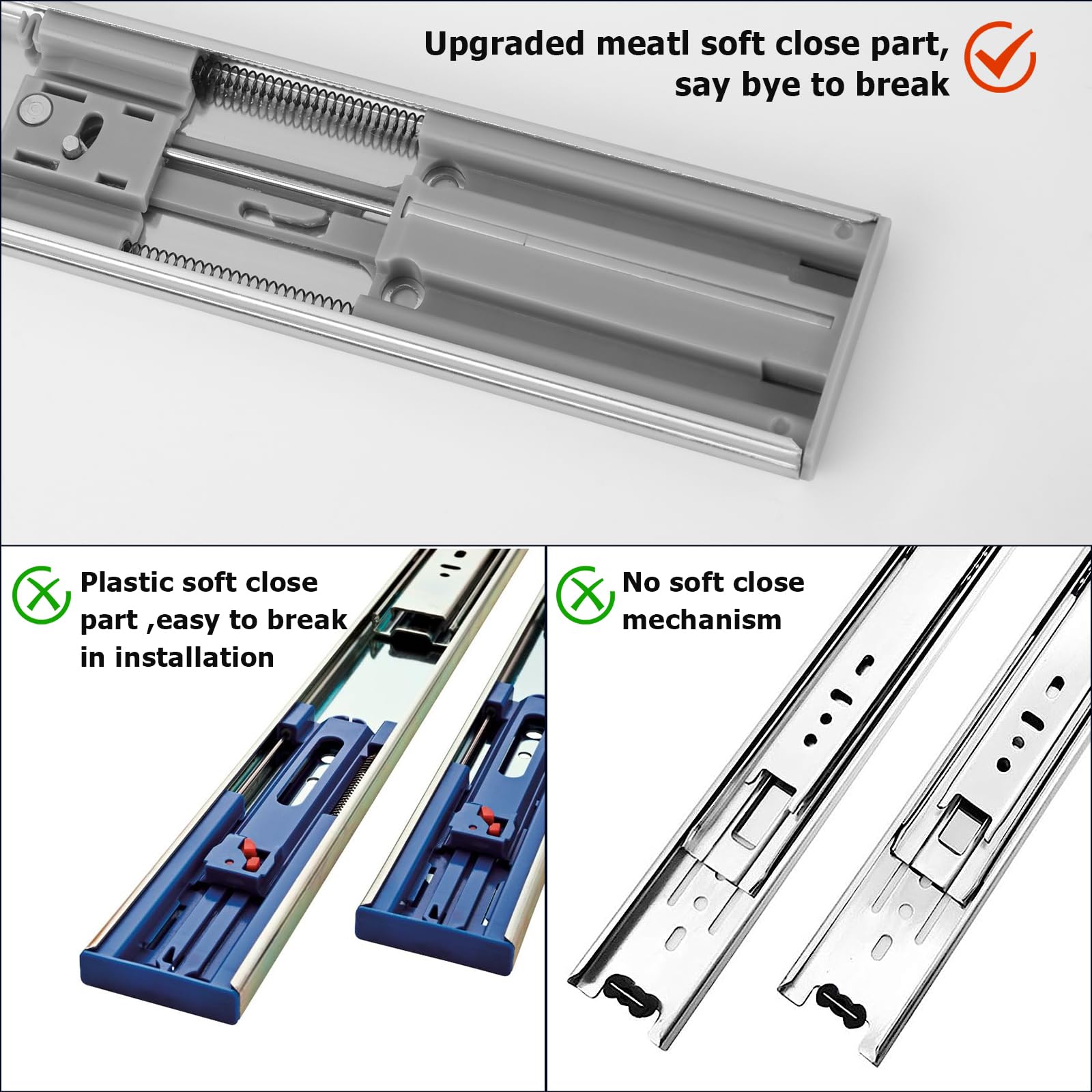 LONTAN double anti-drop system keeps drawers aligned.