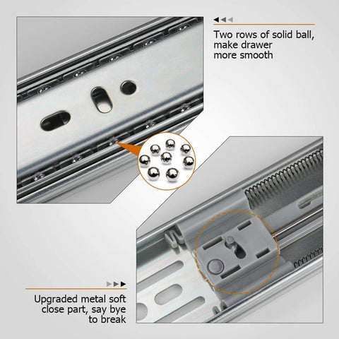 LONTAN full-extension mechanism enables complete access to drawer contents