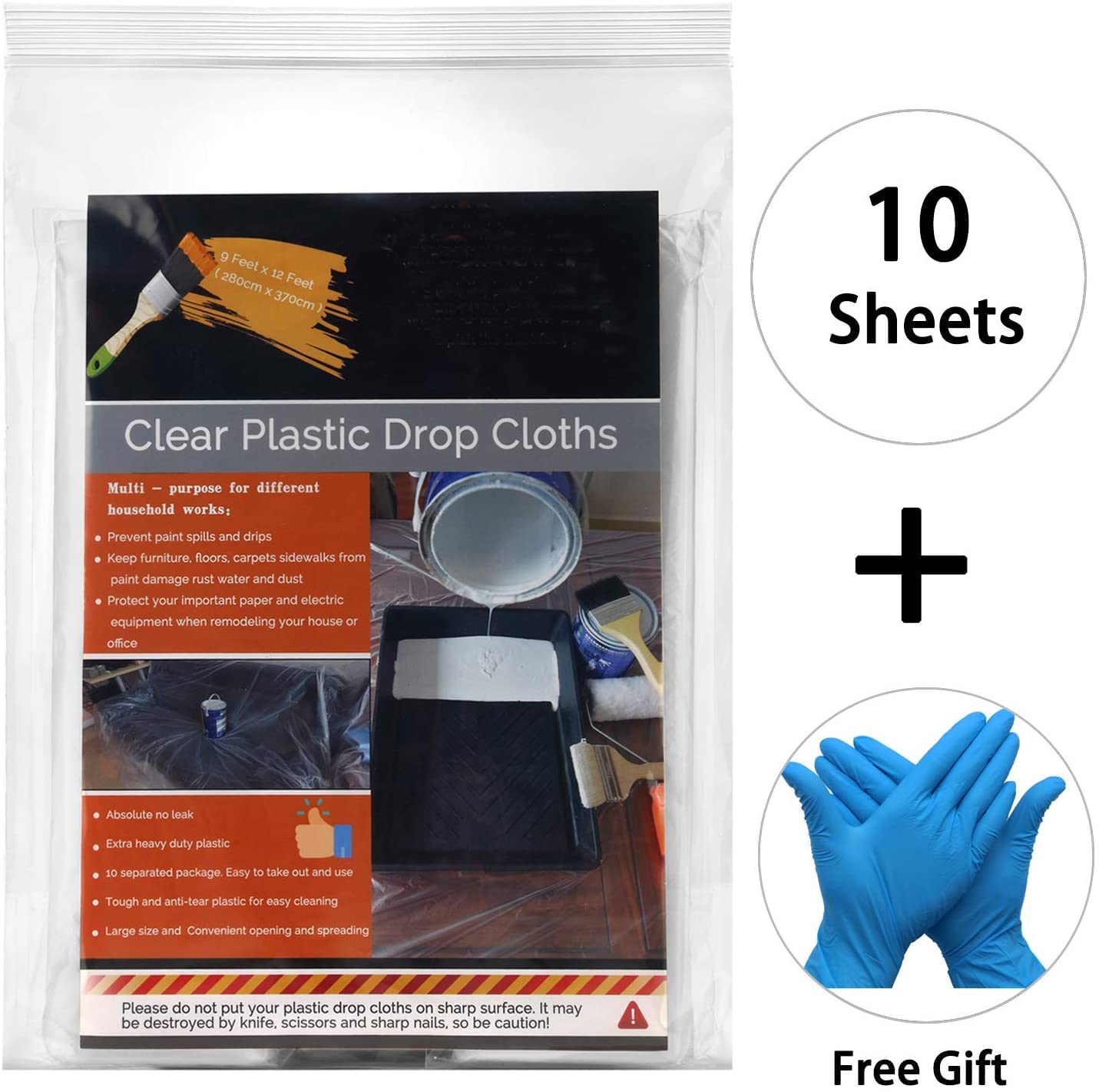 LOOBANI waterproof anti-dust drop cloth protects floors during painting
