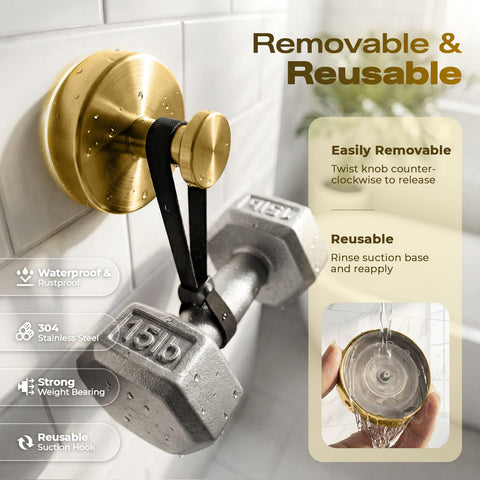 LOOHOI gold wall hook adds style while holding robes securely