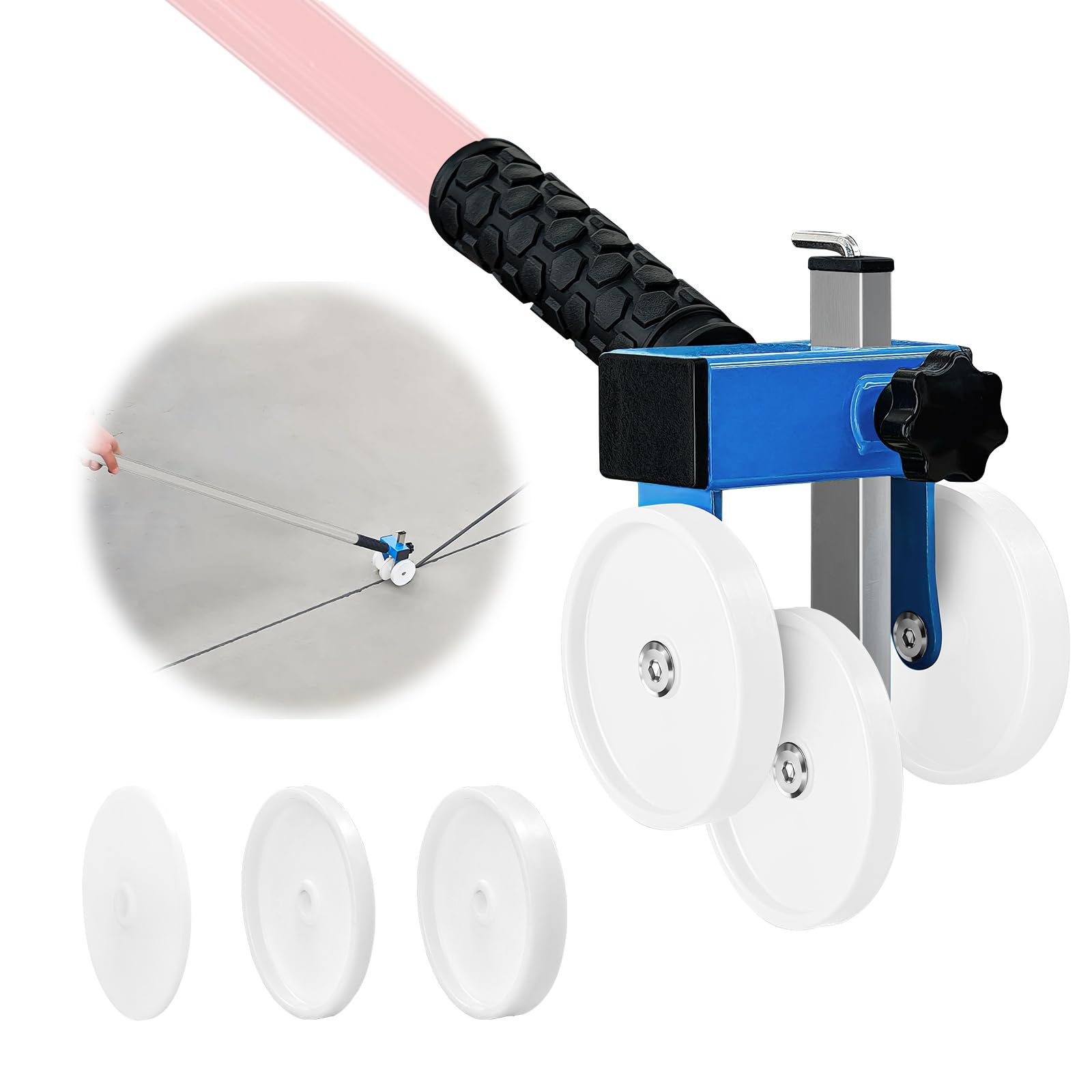 LookFox backer rod insertion tool front view highlighting compact design for quick caulking setup