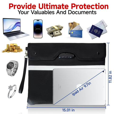 Loorow bag 360° fireproof and waterproof closure protects valuables