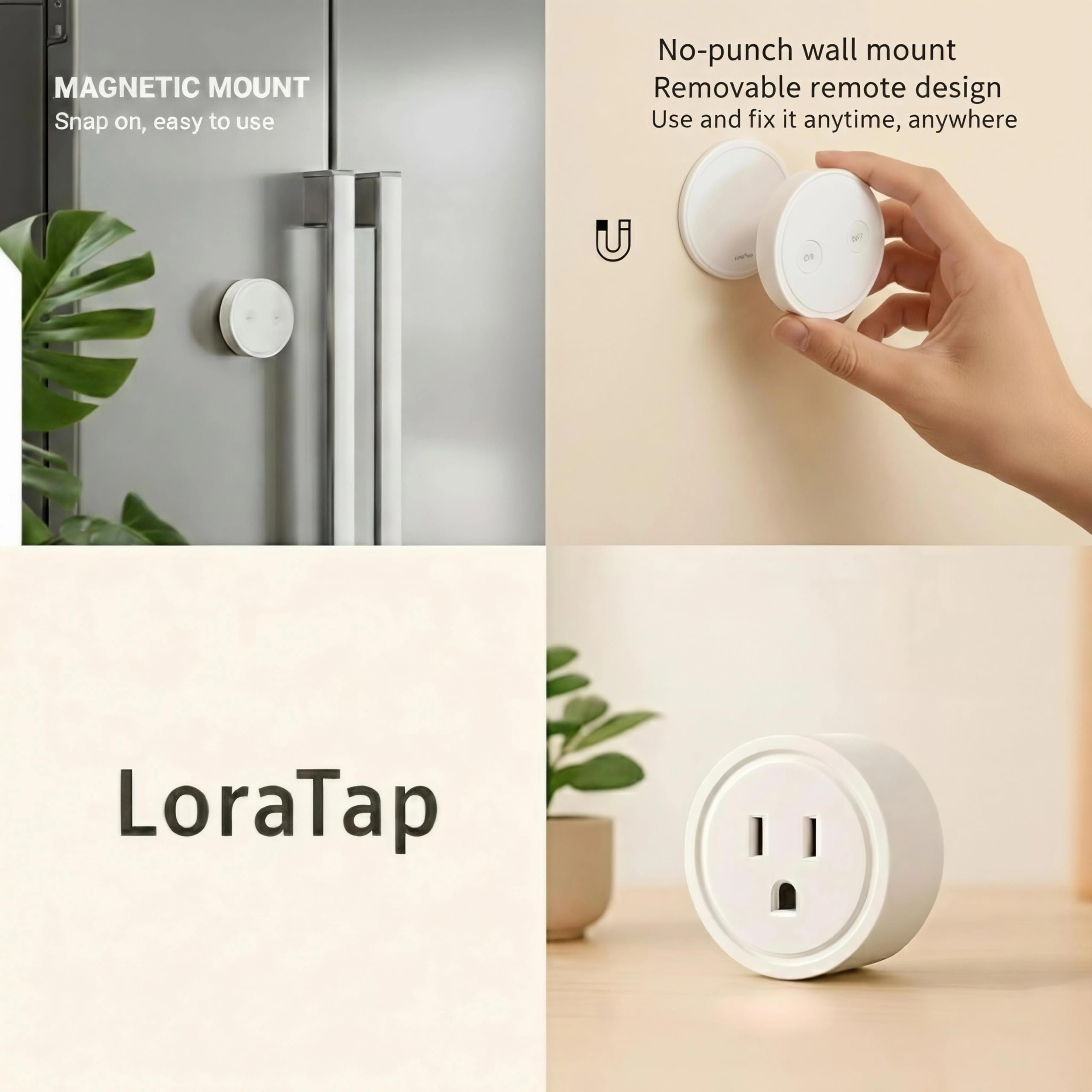 LoraTap 915MHz wireless signal penetrates walls for reliable control.