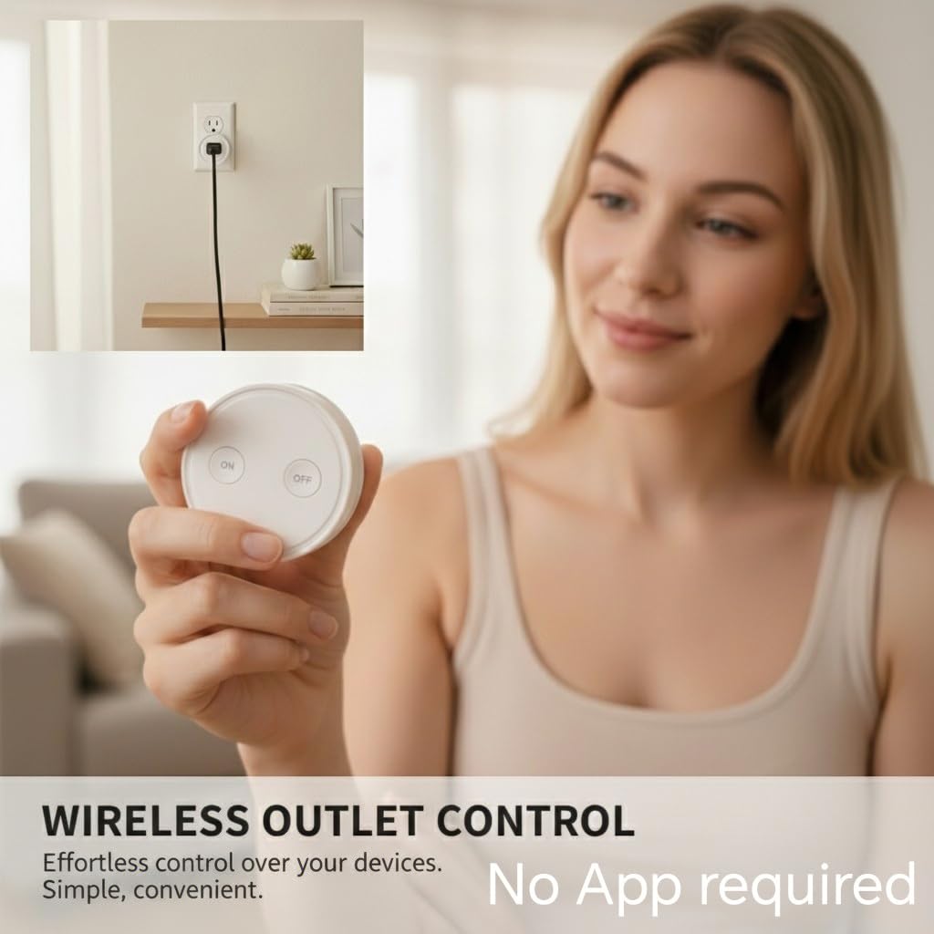 LoraTap compact outlet shows on/off switch for simple plug-in control.
