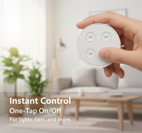 LoraTap magnetic-base clip enables portable control on any metal surface.