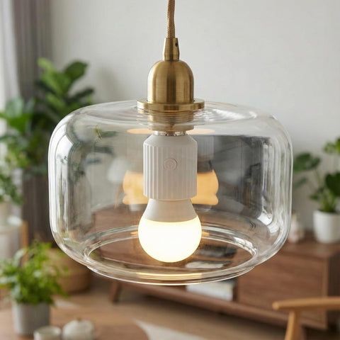 LoraTap adapter installed in a lamp for hands-free control