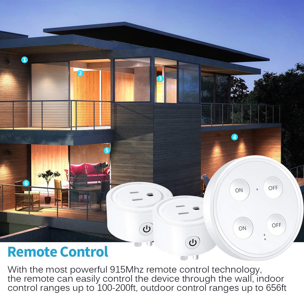 LoraTap two-outlet plug lets you control two devices together.