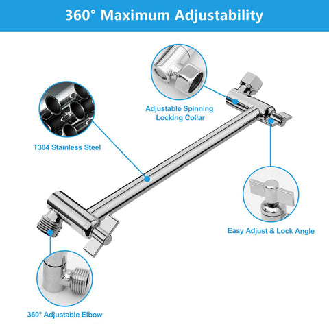 Lordear wall-mount rotating elbow demonstrates flexible up-down tilt