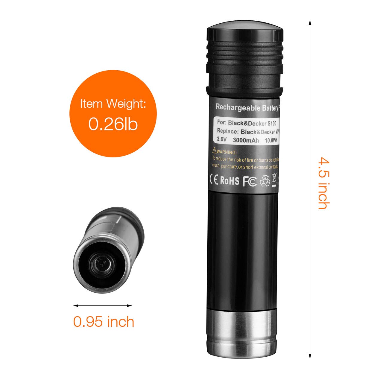 LORDONE VP143 battery replacement supports longer task sessions