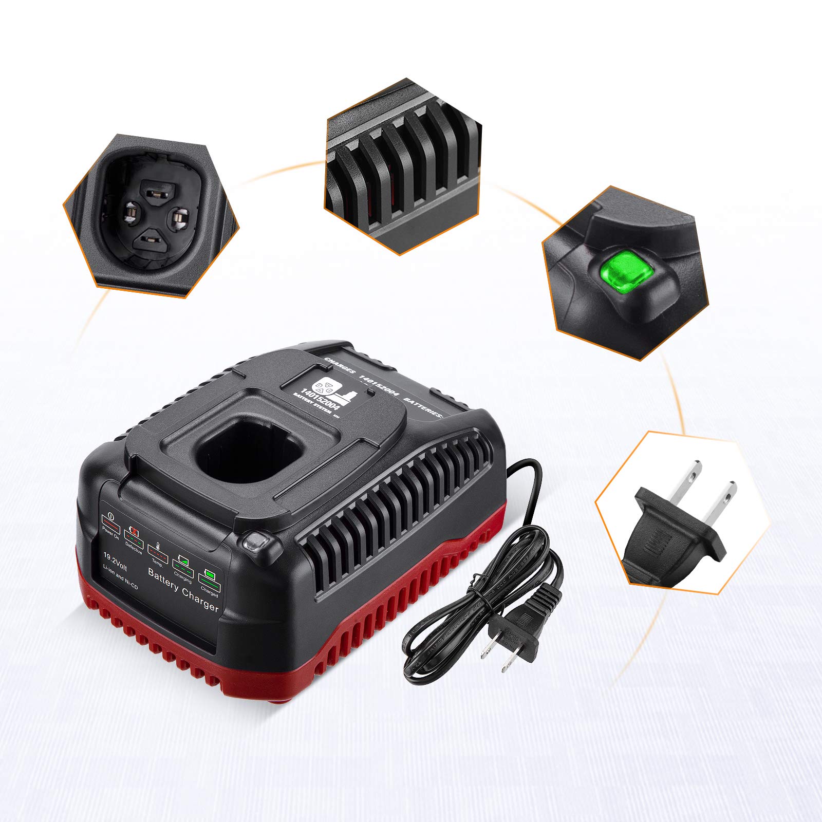 Lordone compact charger design enables easy storage and quick setup on job sites