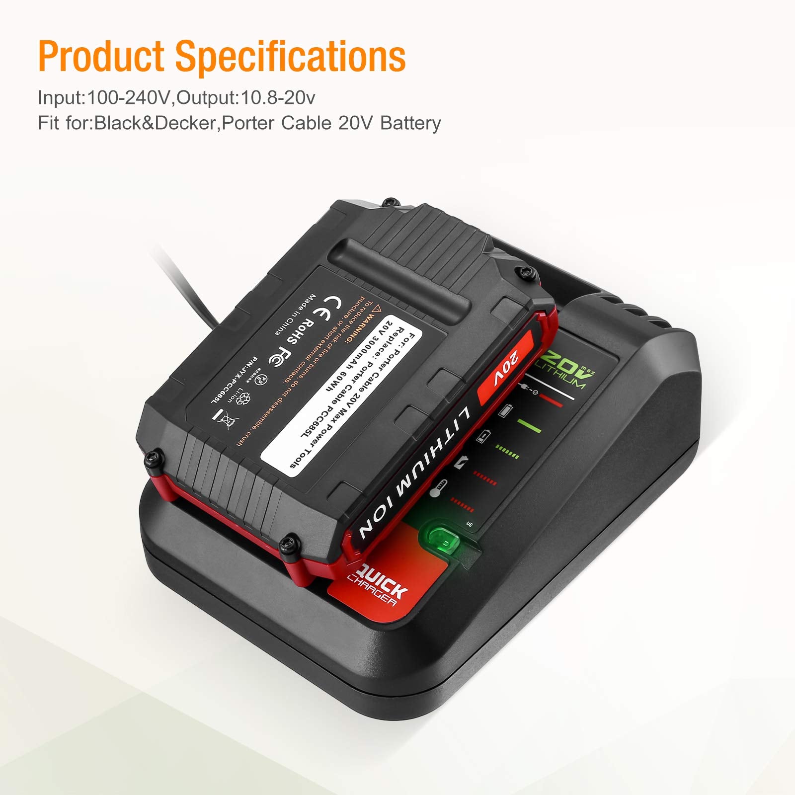 LORDONE battery compatibility with PCC680L and related models.