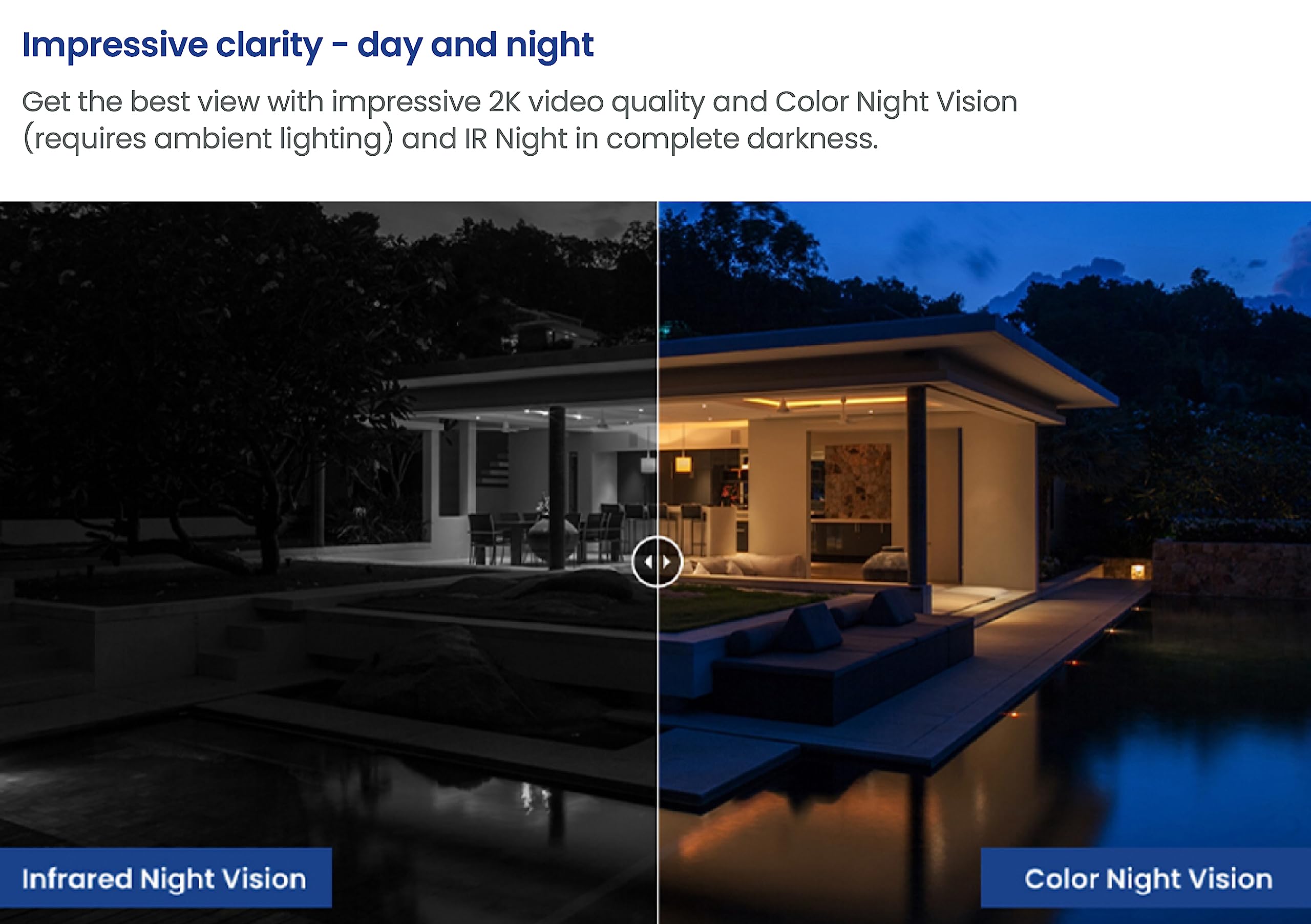 Lorex 2K video resolution delivers wide, detailed porch footage