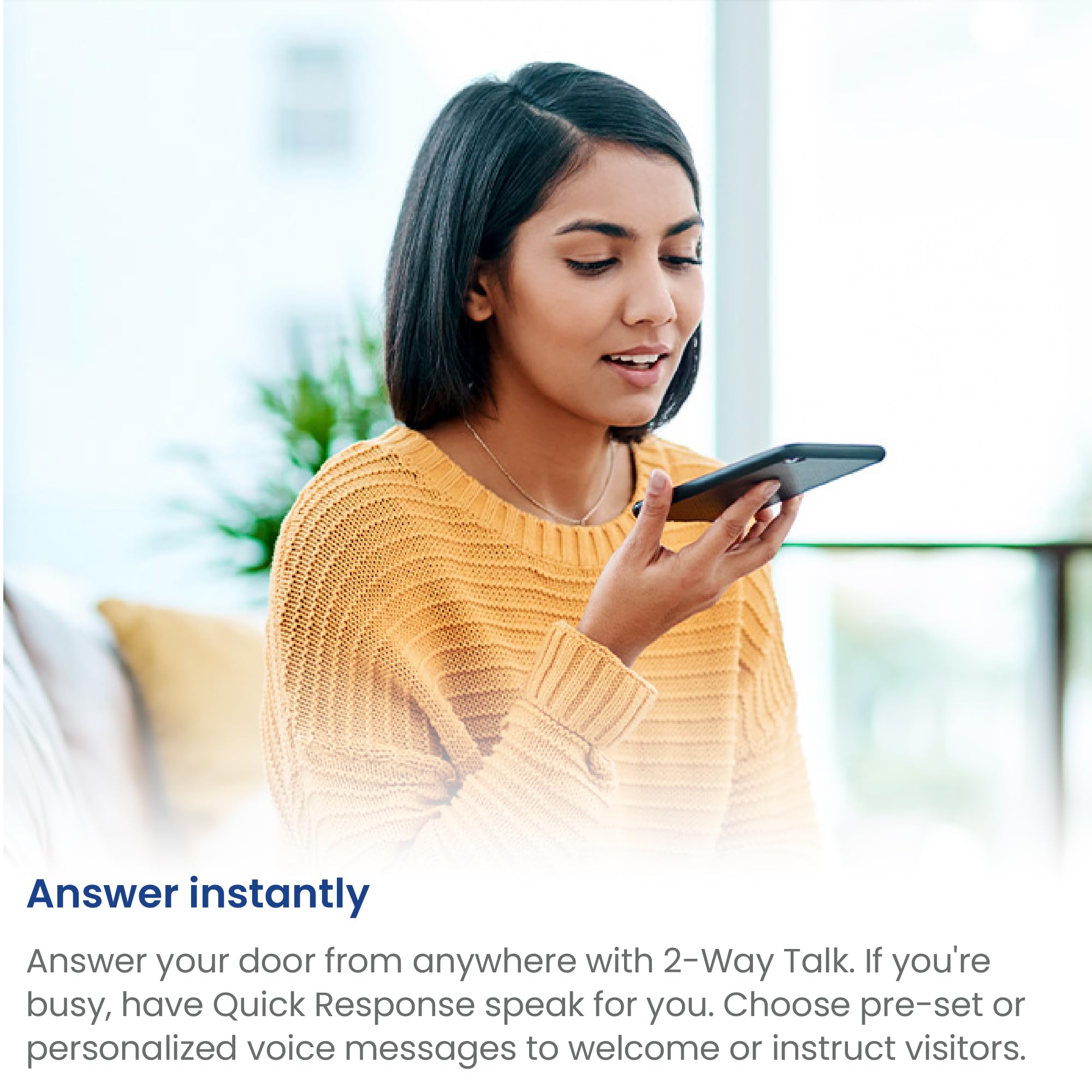 Lorex full duplex two-way audio for instant at-door conversations