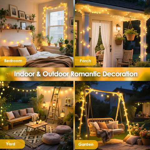 LORRYTE remote-controlled globe string lights with visible remote.