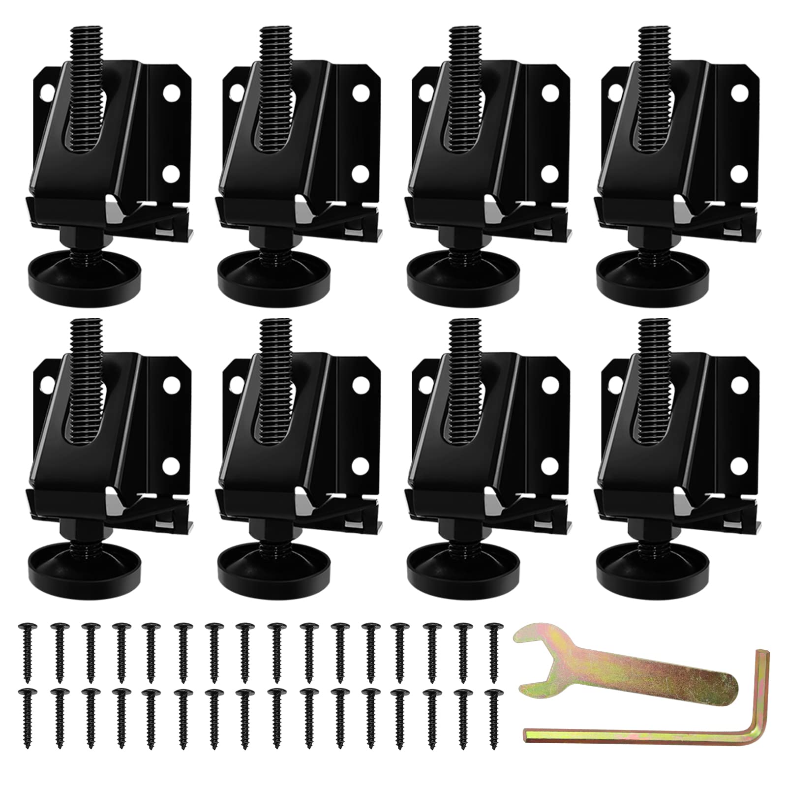 LOSCHEN heavy-duty leveling feet for furniture with wrench for precise height.