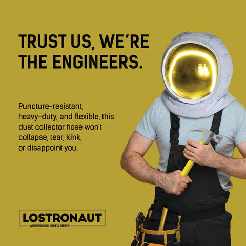 LOSTRONAUT puncture-resistant dust hose designed for heavy-duty use.