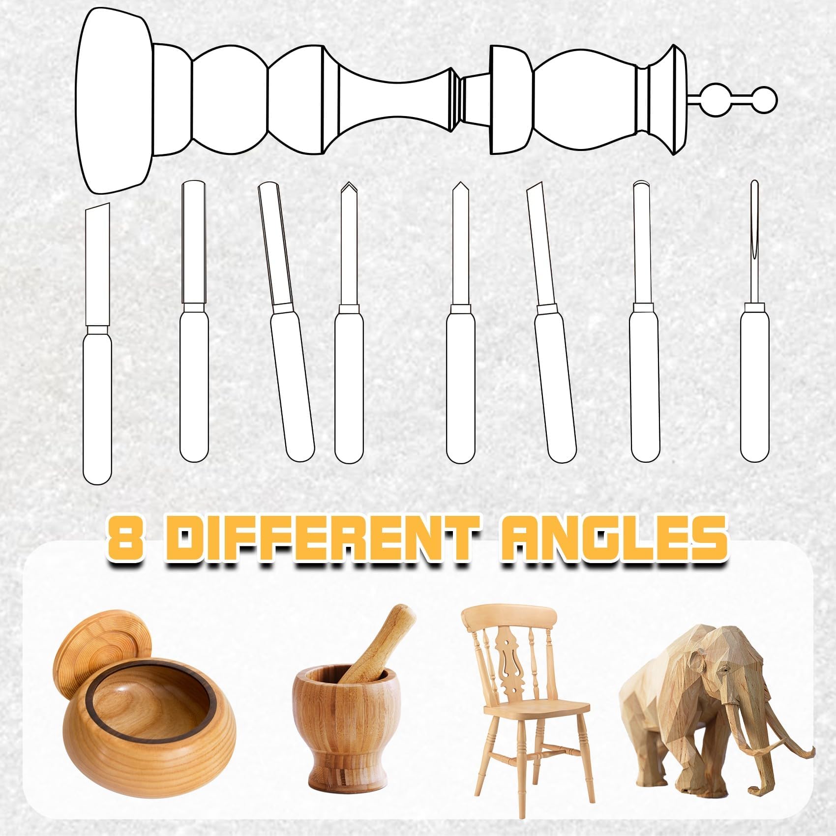 LoTanop 1/2-inch skew chisel for fine adjustments