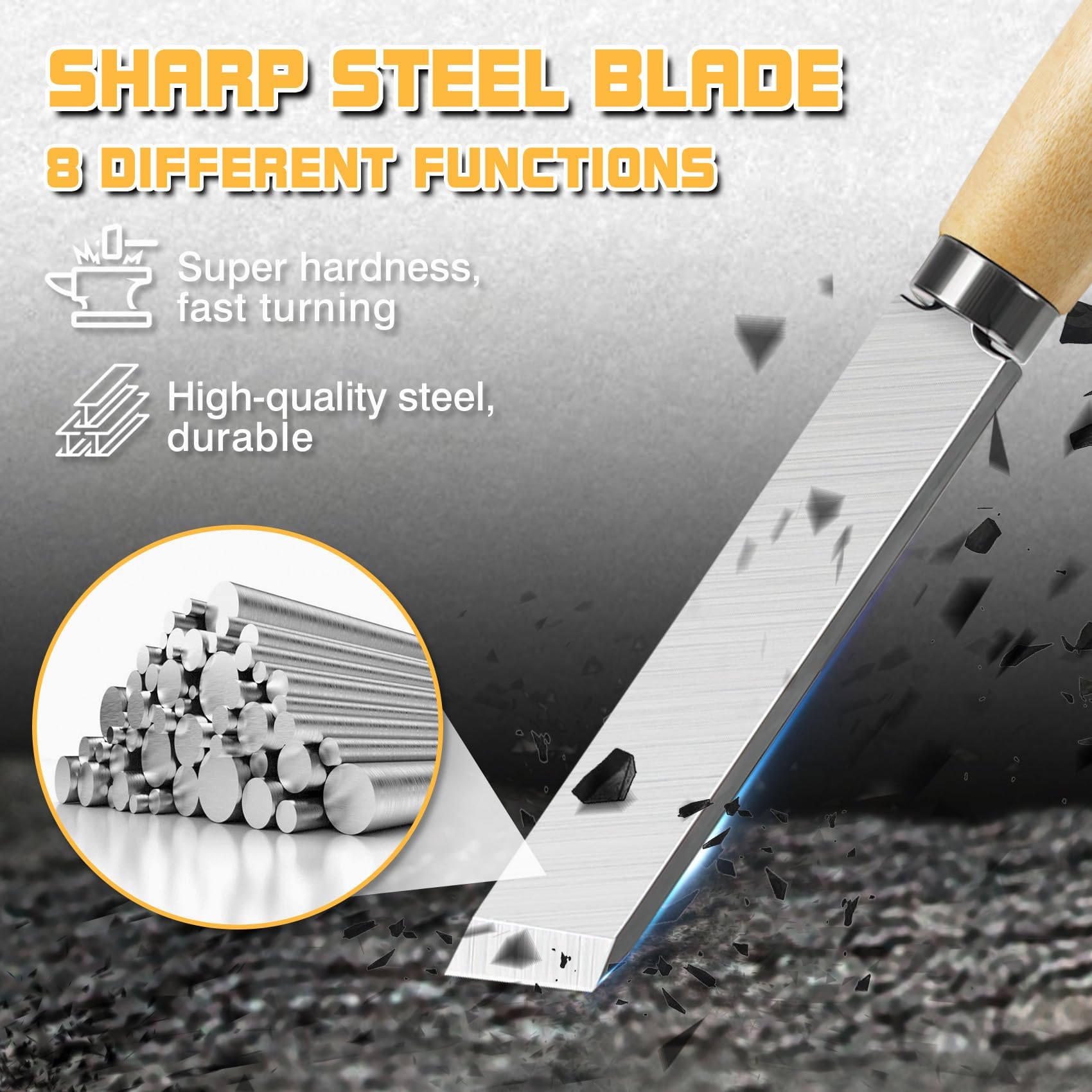 LoTanop 1/2-inch spearpoint chisel for detailed shaping