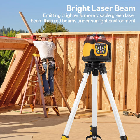 LotaTools automatic self-leveling feature maintains level lines on uneven surfaces