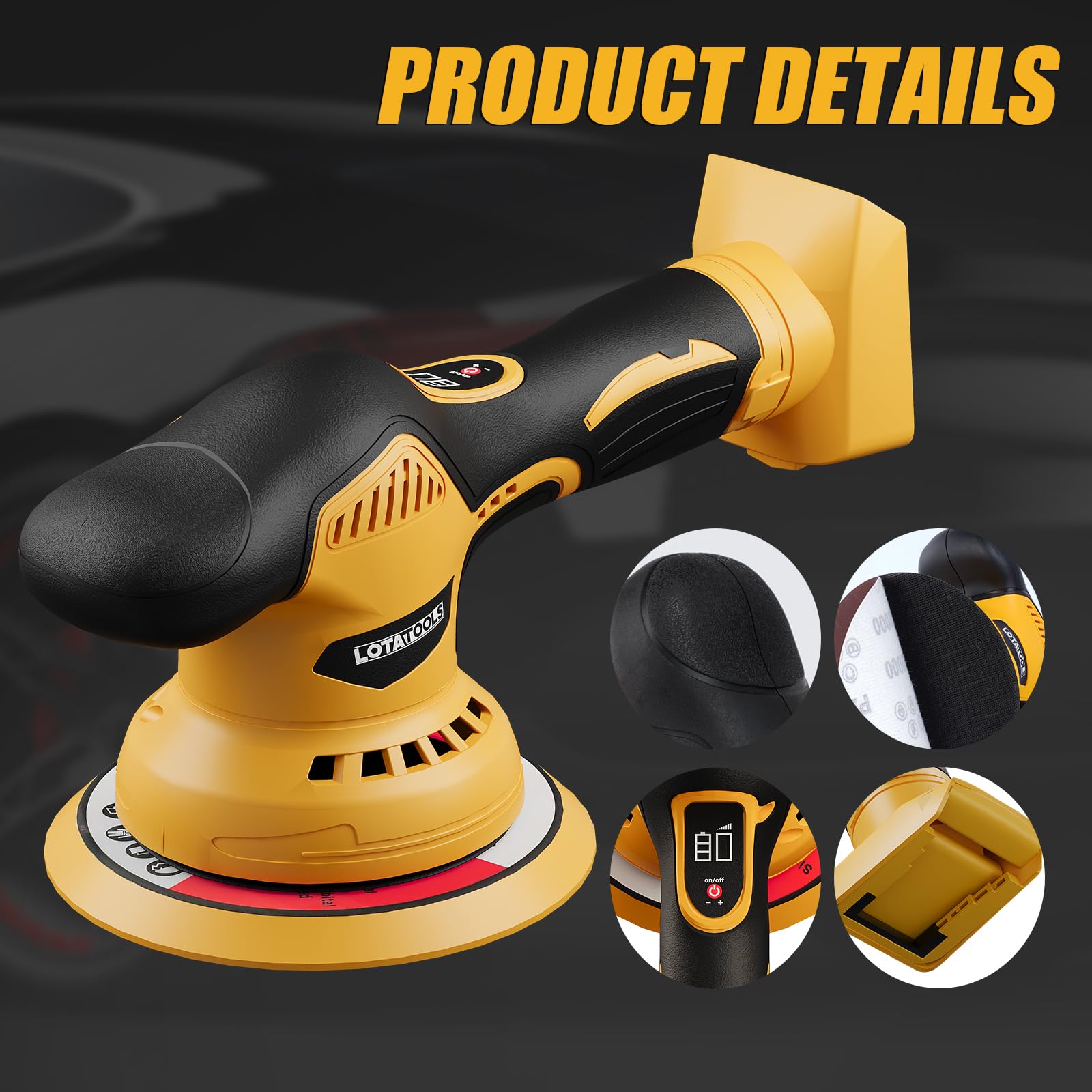 LotaTools randomized orbital technology boosts efficiency during paint correction tasks.