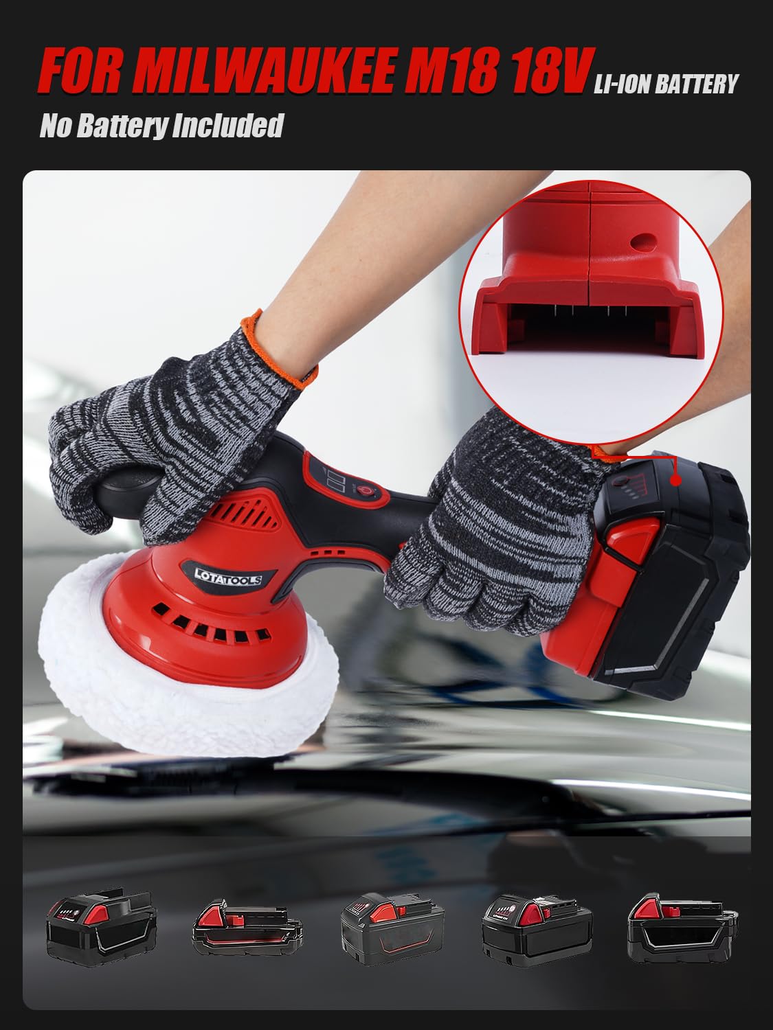 LotaTools six-speed control lets you tailor polish intensity for flawless finishes