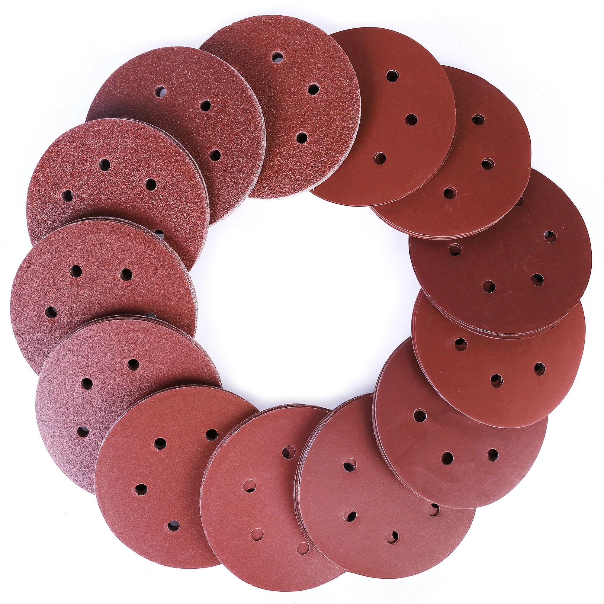 LotFancy 6 inch 6-hole disc pack for versatile sanding projects