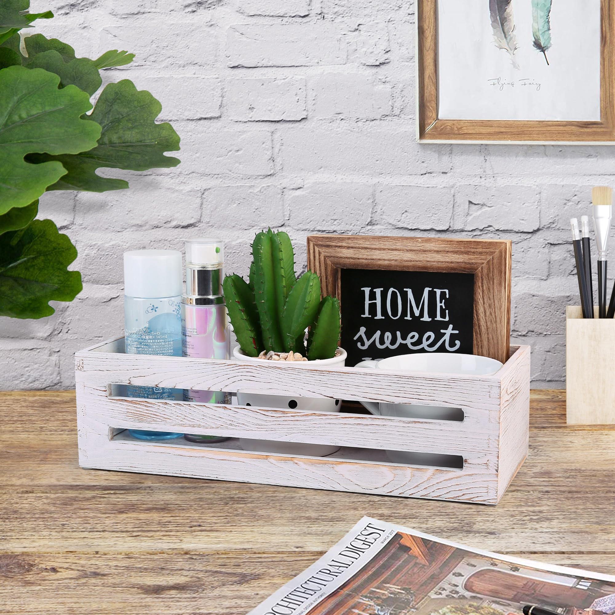 LotFancy diaper and wipes storage adds tidy versatility to a busy bathroom.