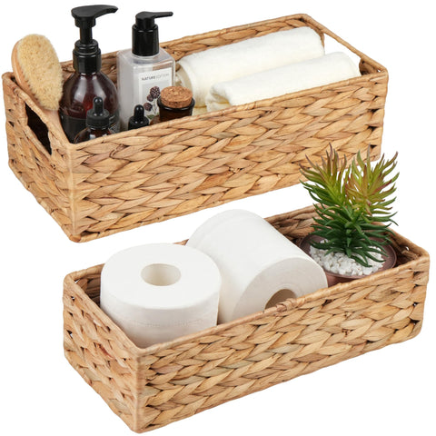 LotFancy water hyacinth toilet basket large neatly holds multiple rolls keeping the bath organized