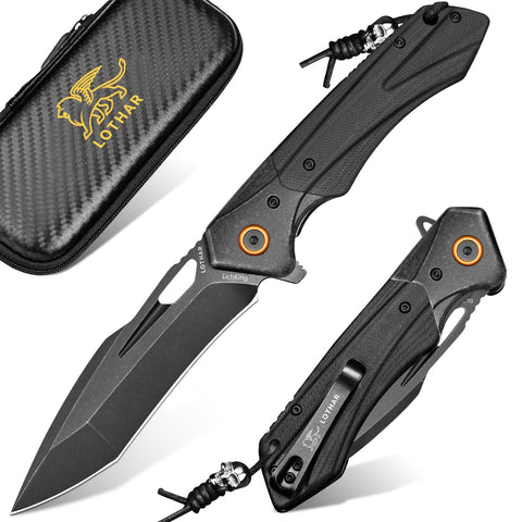LOTHAR Lich King with 3-5 inch D2 blade showing edge and form for everyday carry