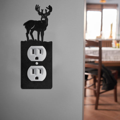 Lothee forest outlet plate delivers stylish contrast for bedrooms and living areas.