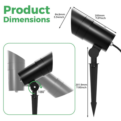 LOTMOS IP65-rated waterproof spotlight withstands rain and salt spray.