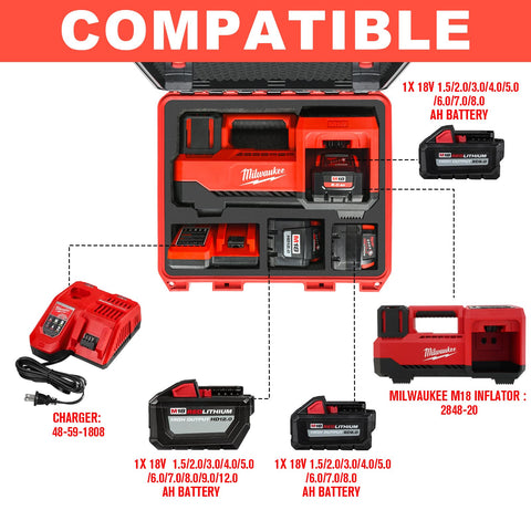 LOTOCASE custom-design hard case safeguards Milwaukee accessories on the move