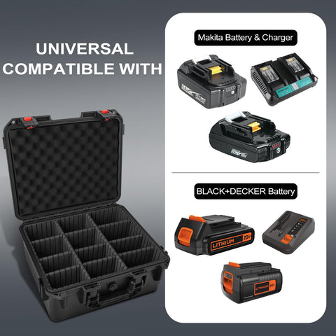 LOTOCASE hard-shell PP construction protects lithium batteries from impact.