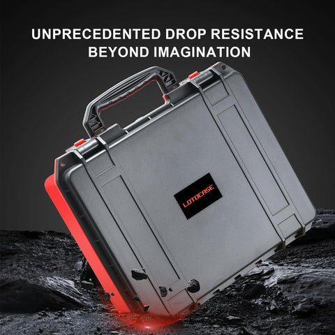 LOTOCASE large-capacity case holds inflator, charger, and multiple batteries