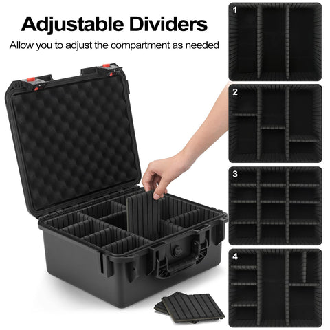 LOTOCASE waterproof and dustproof design keeps batteries dry on site.