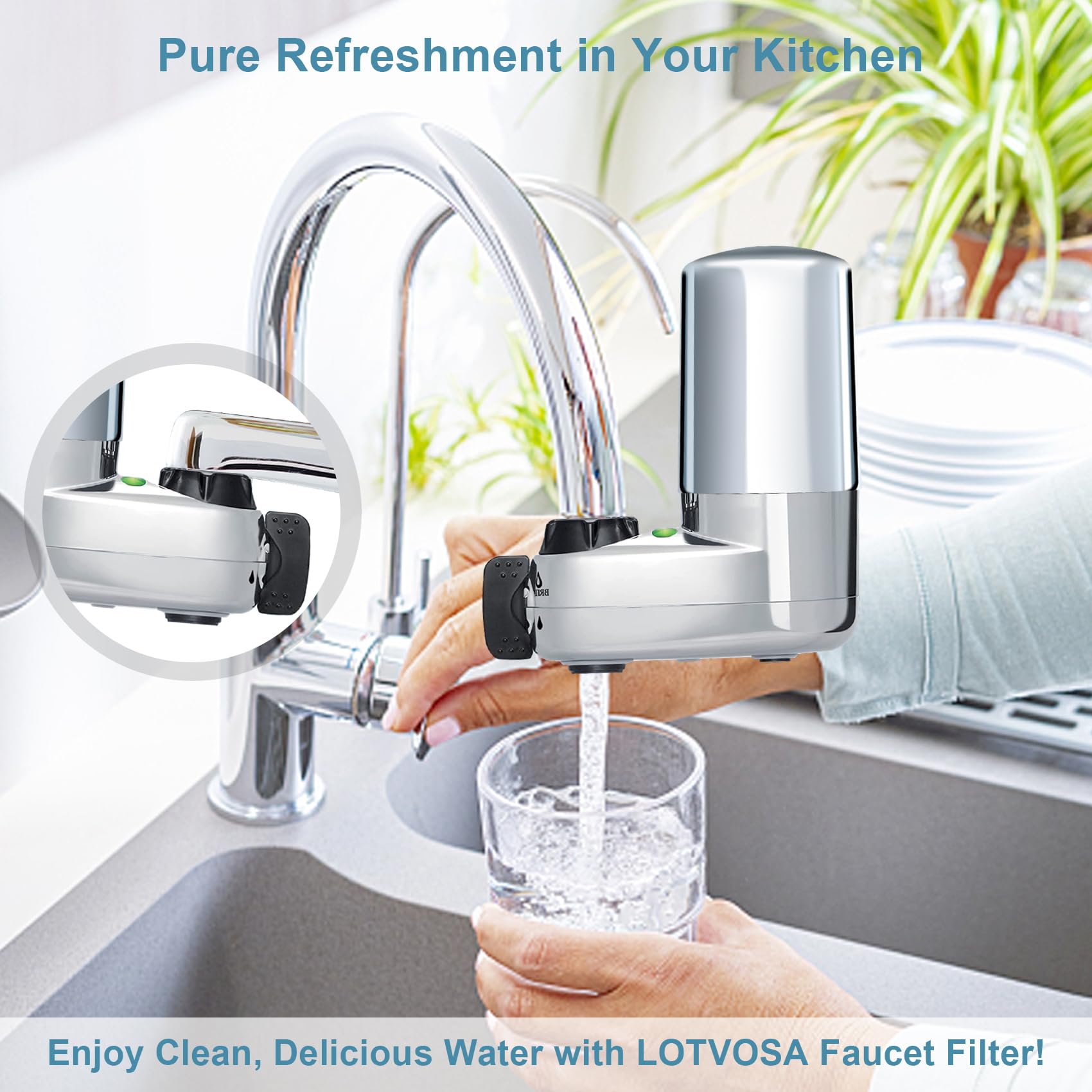 LOTVOSA kitchen faucet package supports affordable filtration at home