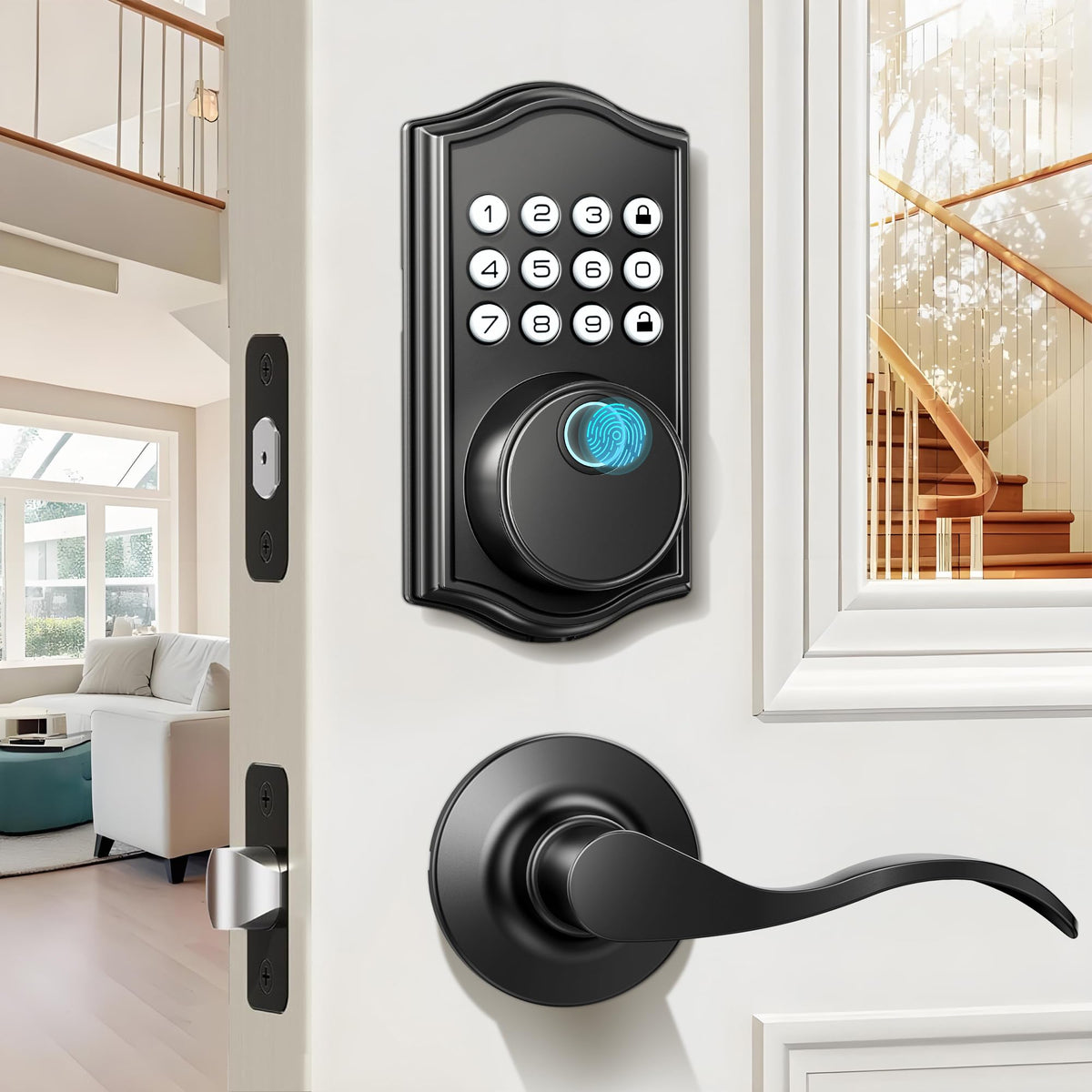 LouCegl keyless-entry-door-lock front panel for secure home access.