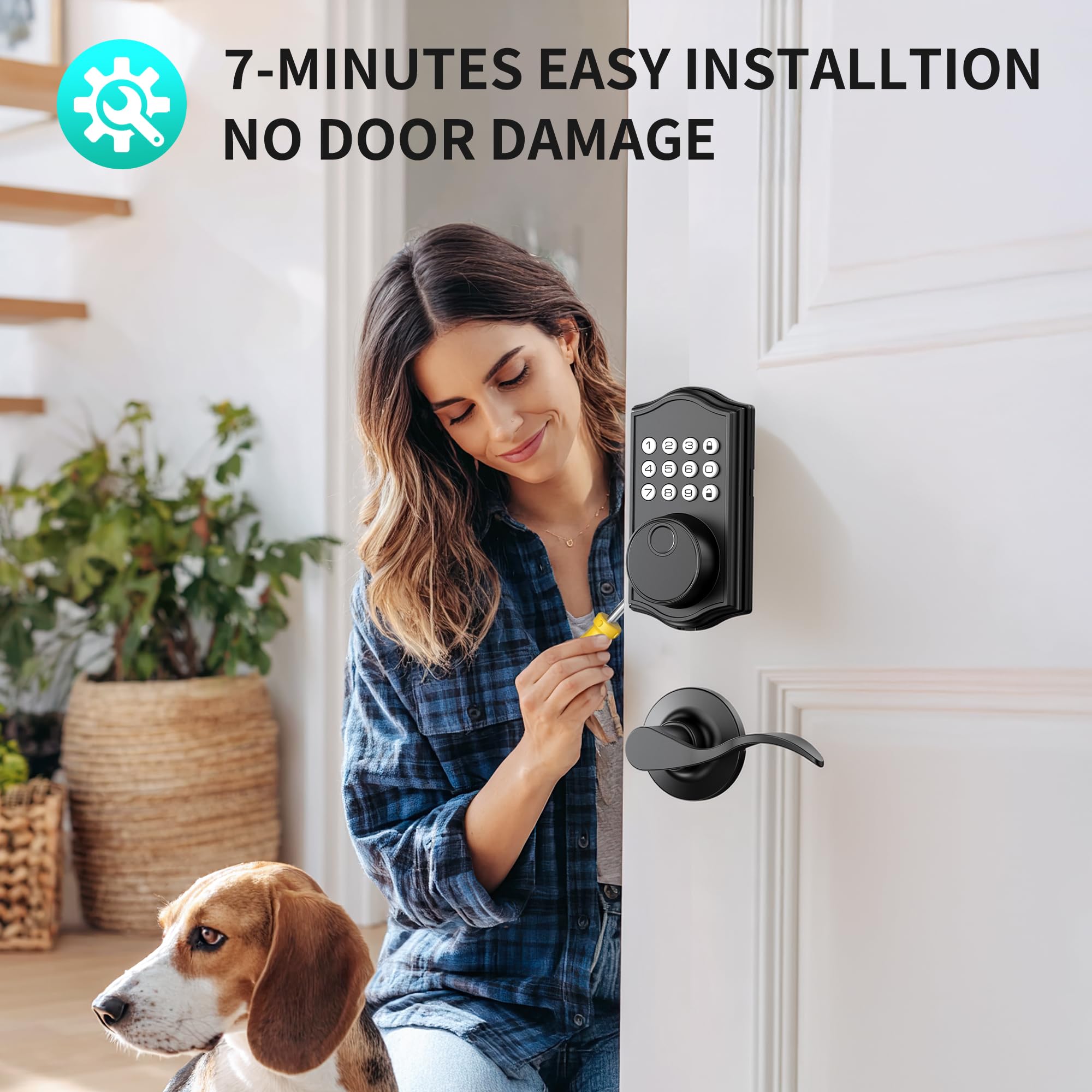 LouCegl matte-black-handle-set complements modern entryways.
