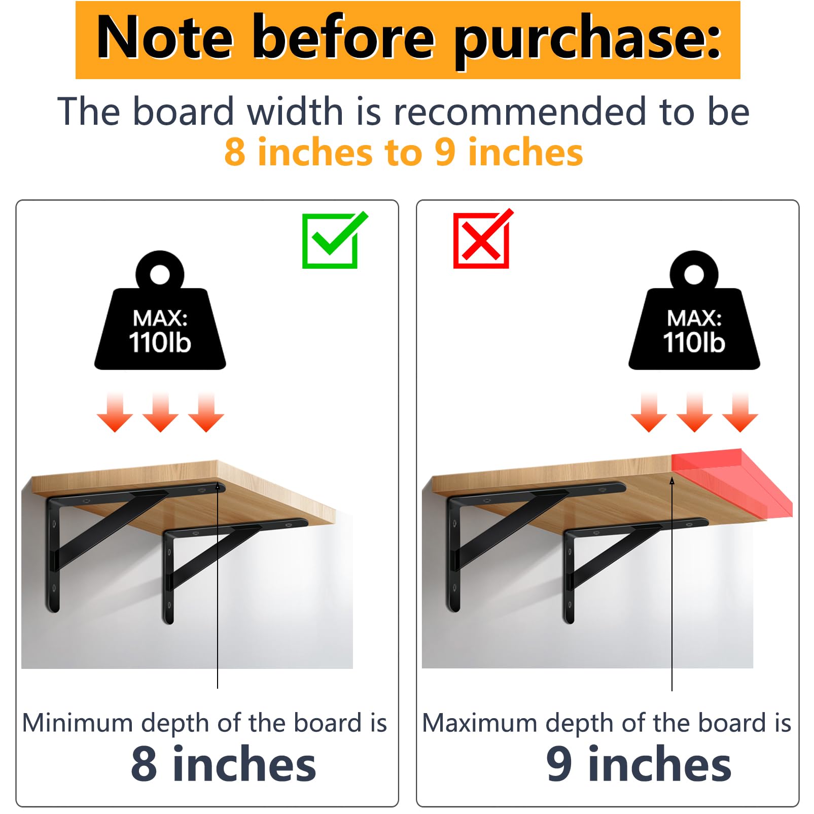 Black powder-coated finish resists chips and corrosion on daily-use brackets