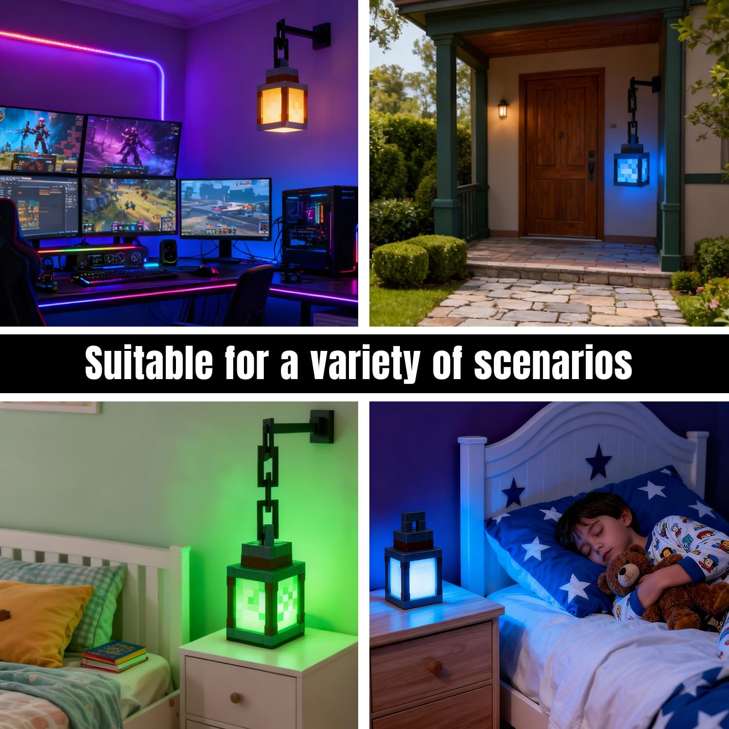 Louhh Pixelated Lantern Night Light offers 16 color modes for customizable mood