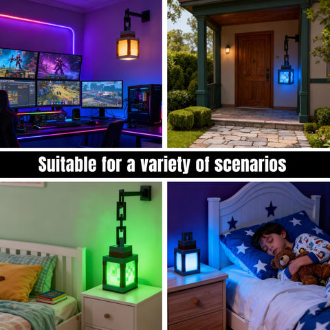 Louhh Pixelated Lantern Night Light offers 16 color modes for customizable mood