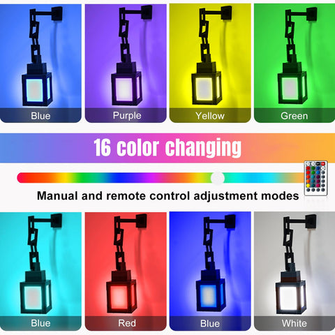 Louhh Pixelated Lantern Night Light wall-mount option adds soft wall glow