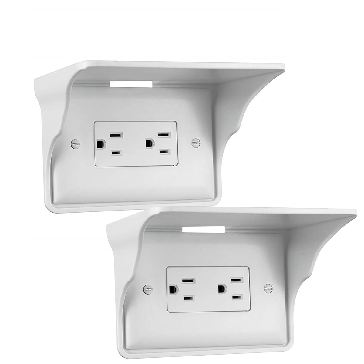 Louis Felt horizontal wall outlet shelf mounted for extra space and convenient device placement