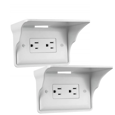 Louis Felt horizontal wall outlet shelf mounted for extra space and convenient device placement