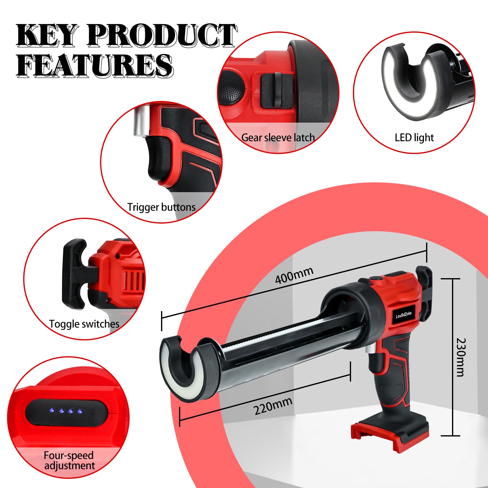 LouSdZoke LED work light helps you see in dark spaces.